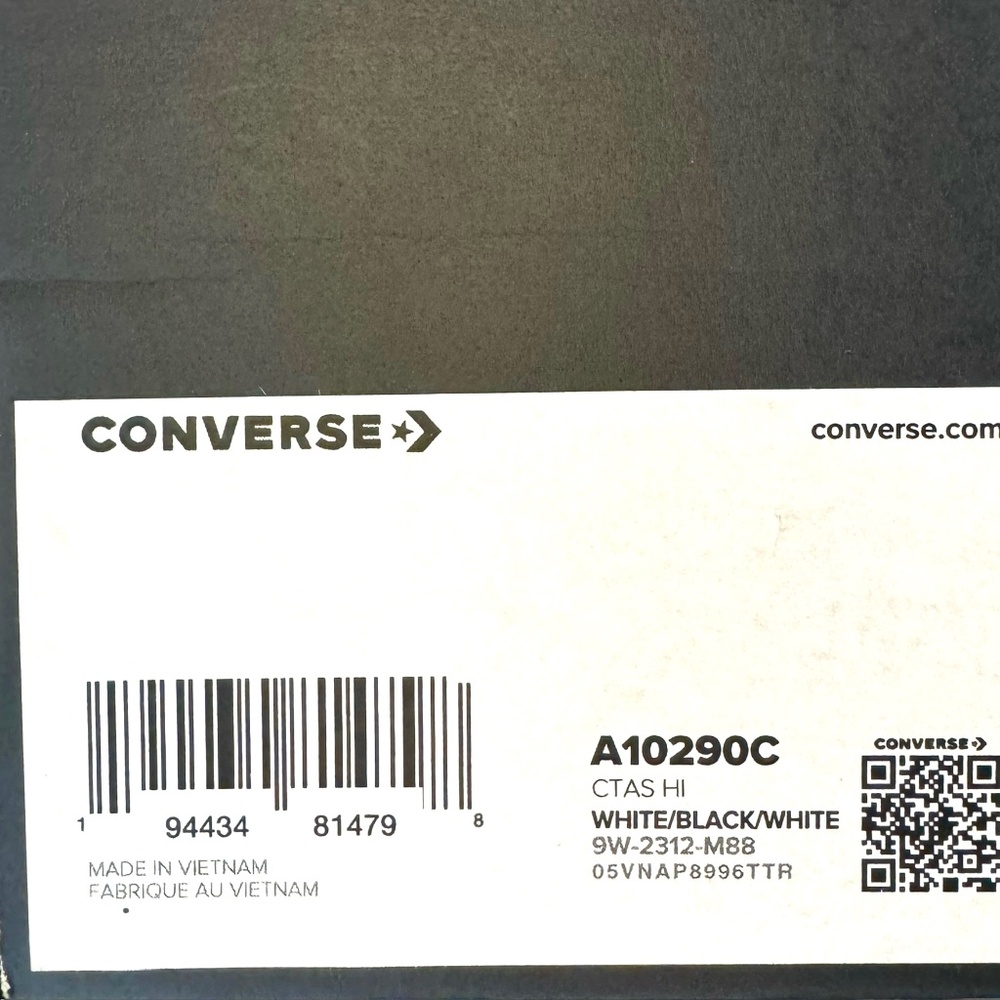 Converse Chuck Taylor High Sneakers Canvas White Skate Shoes Women Size A10290C - Picture 7 of 8